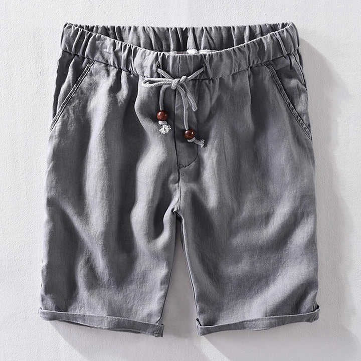 Men's Linen Shorts – Breathable Tailored Summer Shorts – Grey