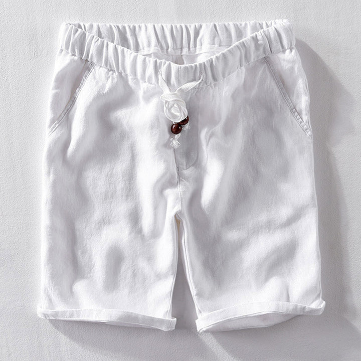 Men's Linen Shorts – Breathable Tailored Summer Shorts – White