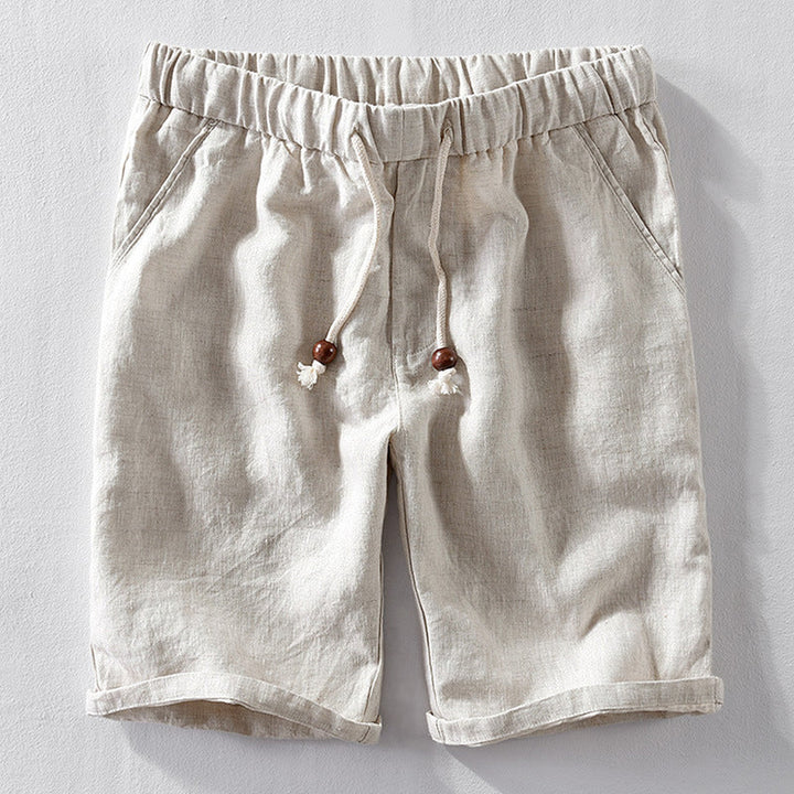 Men's Linen Shorts – Breathable Tailored Summer Shorts – Beige