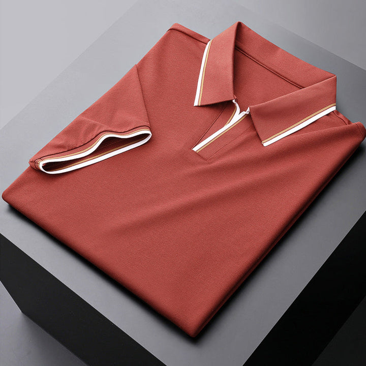 Men's Cotton Blend Polo Shirt – Contrast Collar Classic – view 3