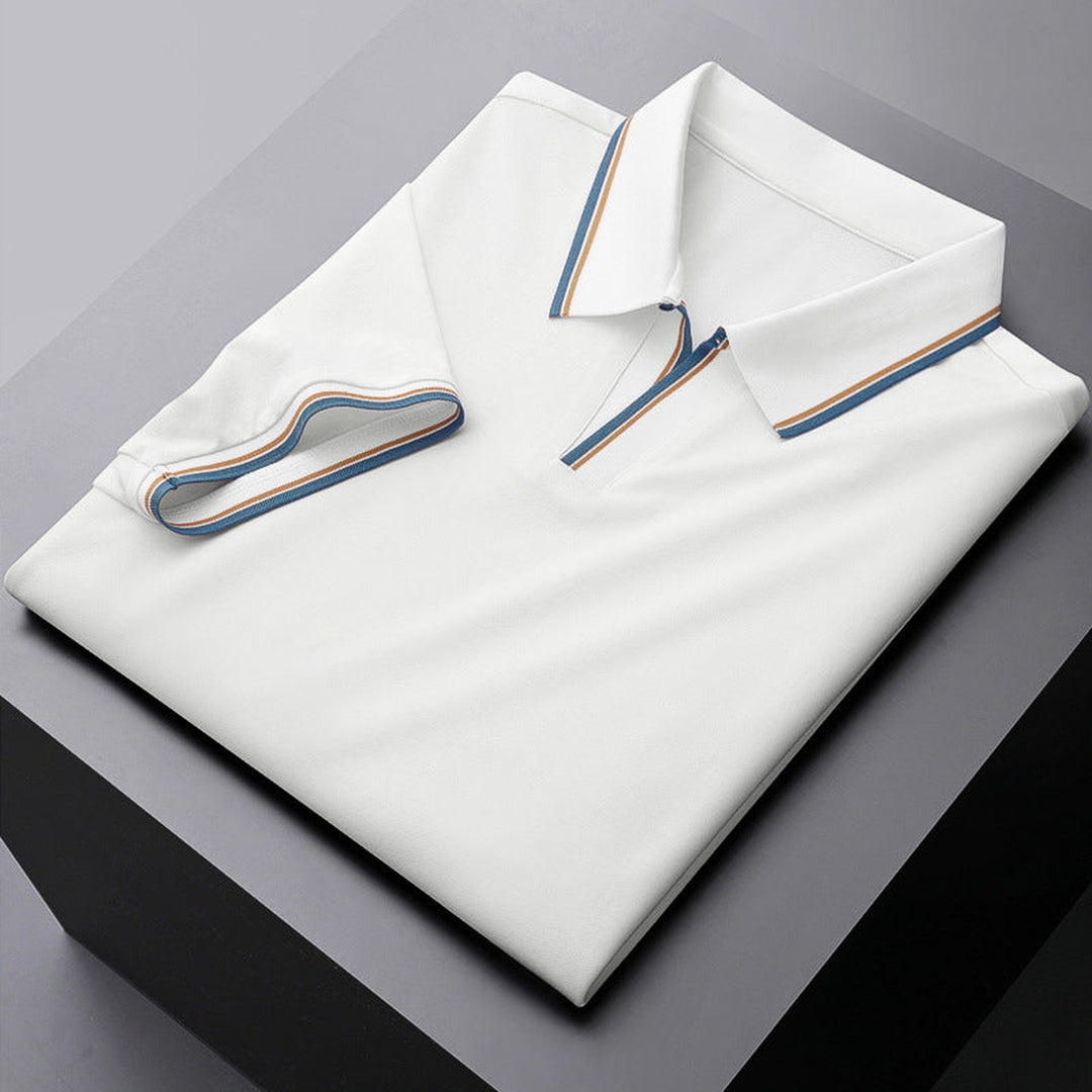 Men's Cotton Blend Polo Shirt – Contrast Collar Classic – view 4