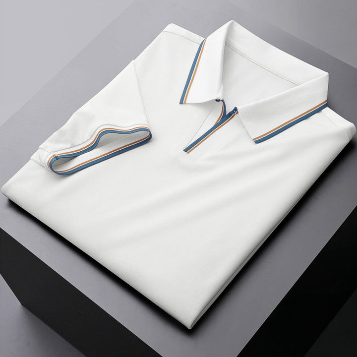 Men's Cotton Blend Polo Shirt – Contrast Collar Classic – view 4