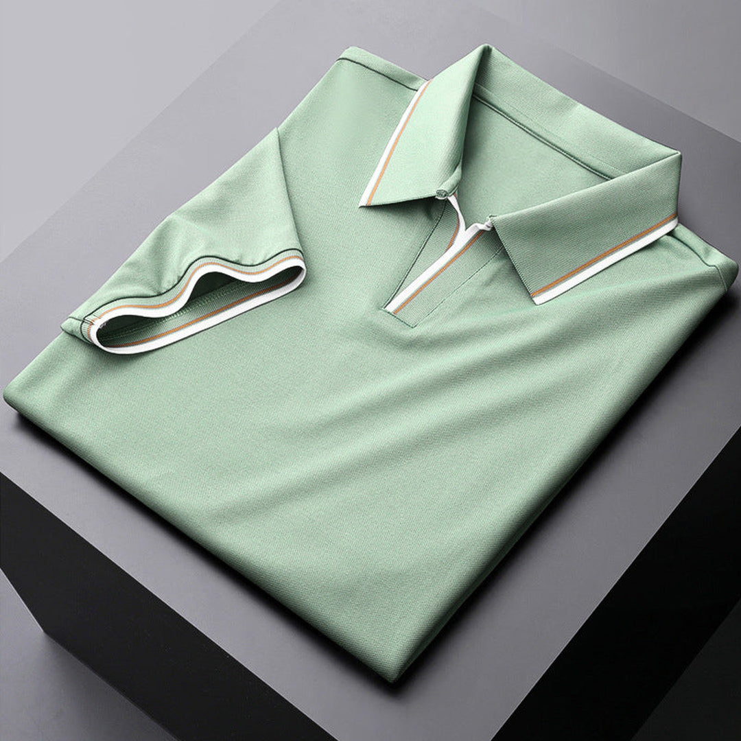 Men's Cotton Blend Polo Shirt – Contrast Collar Classic – view 5