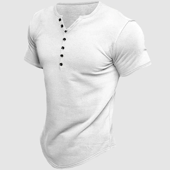 Men's Cotton Short Sleeve Henley – Soft Casual Layering Top – view 3