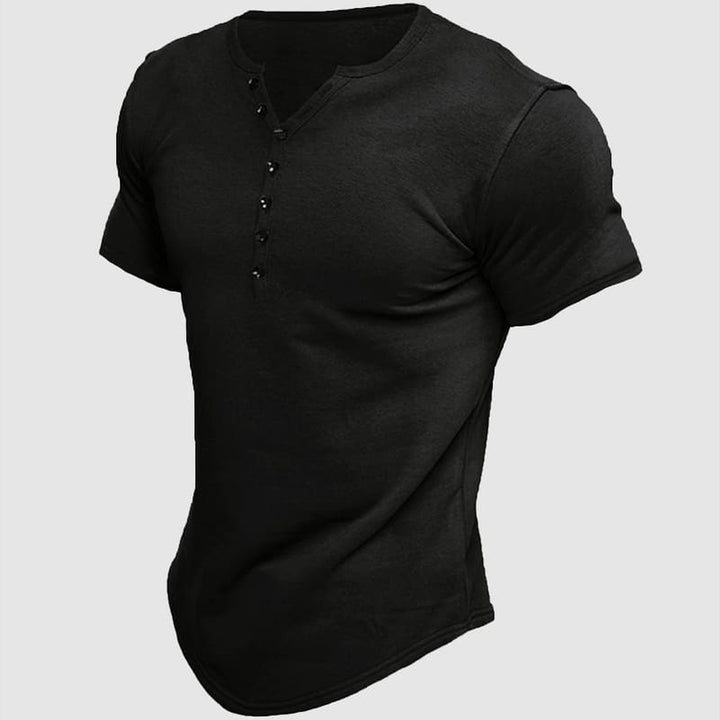 Men's Cotton Short Sleeve Henley – Soft Casual Layering Top – view 4