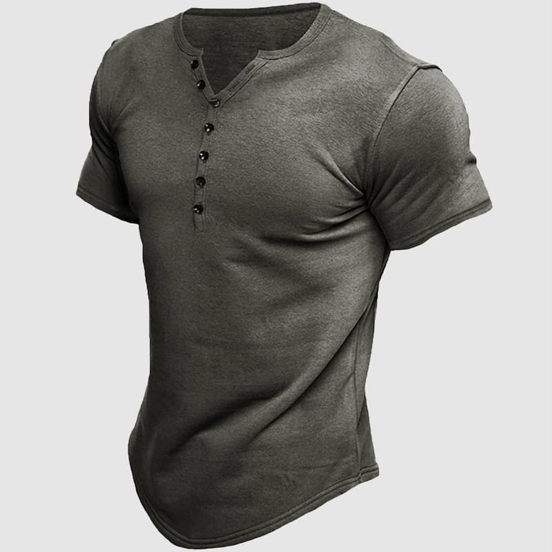 Men's Cotton Short Sleeve Henley – Soft Casual Layering Top – view 5