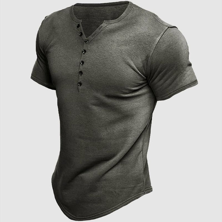 Men's Cotton Short Sleeve Henley – Soft Casual Layering Top – view 5