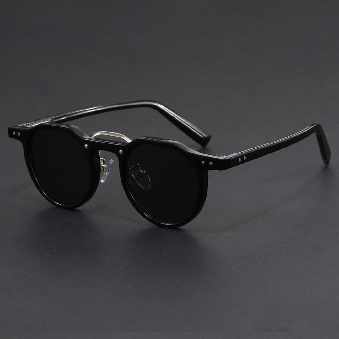 Unisex UV400 Sunglasses – Zenith Lightweight Retro Frames – Marble Red