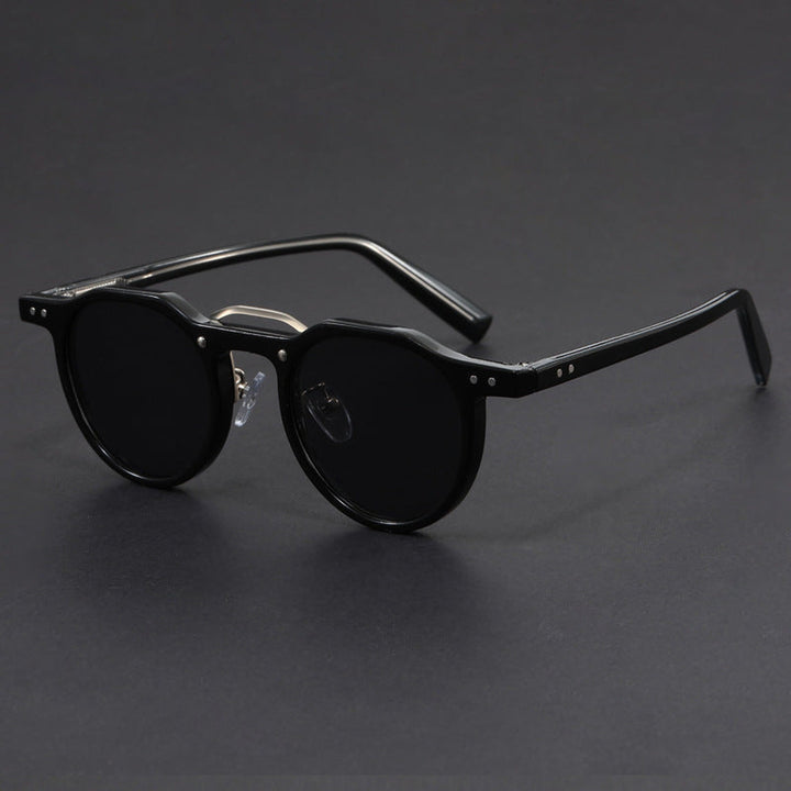 Unisex UV400 Sunglasses – Zenith Lightweight Retro Frames – Marble Red