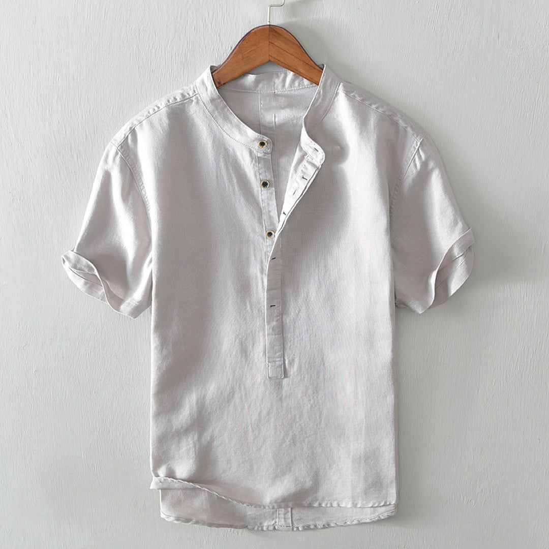 Men's Cotton-Linen Shirt – Breathable Minimalist Summer Style – view 5