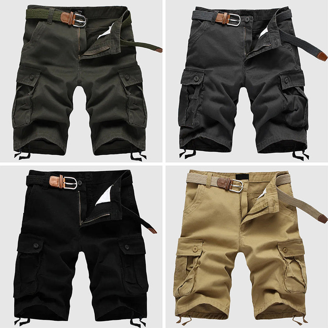 Men's Classic Cargo Shorts – Relaxed Multi-Pocket Cotton Shorts – All 4 Colours (Deal)