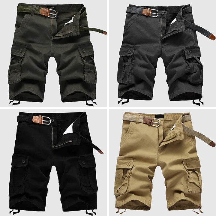 Men's Classic Cargo Shorts – Relaxed Multi-Pocket Cotton Shorts – All 4 Colours (Deal)