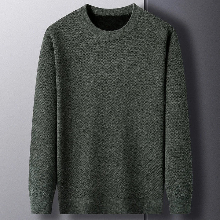 Men's Wool Textured Knit Jumper – Breathable All-Season Layer – view 4