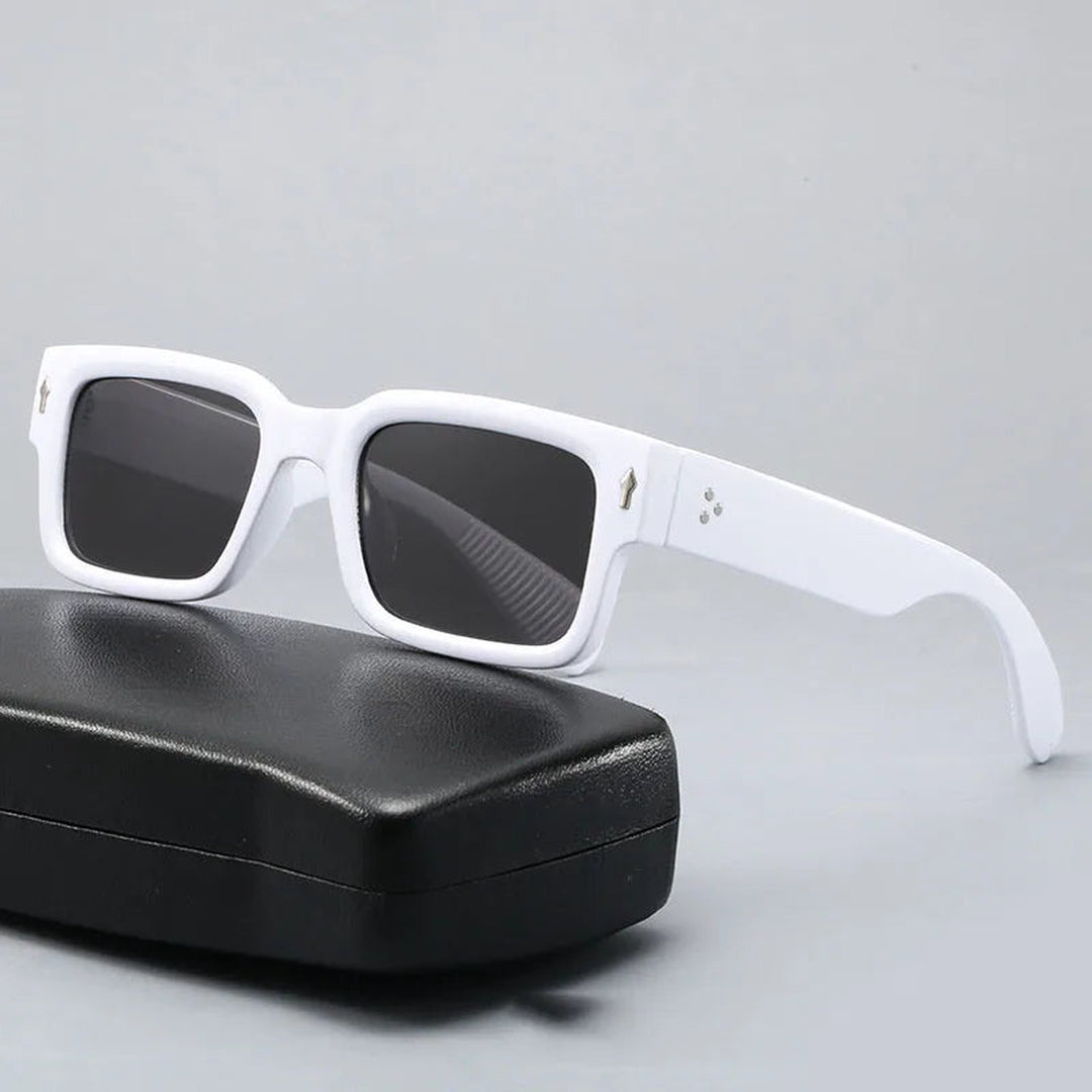 Aurora Sienna Sunglasses – Unisex UV Protection Retro Shades – White