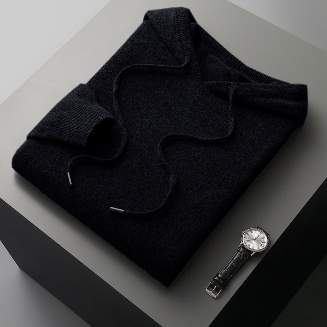 Men's Merino Wool Hoodie – Matteo Soft Knit Layering Piece – view 2