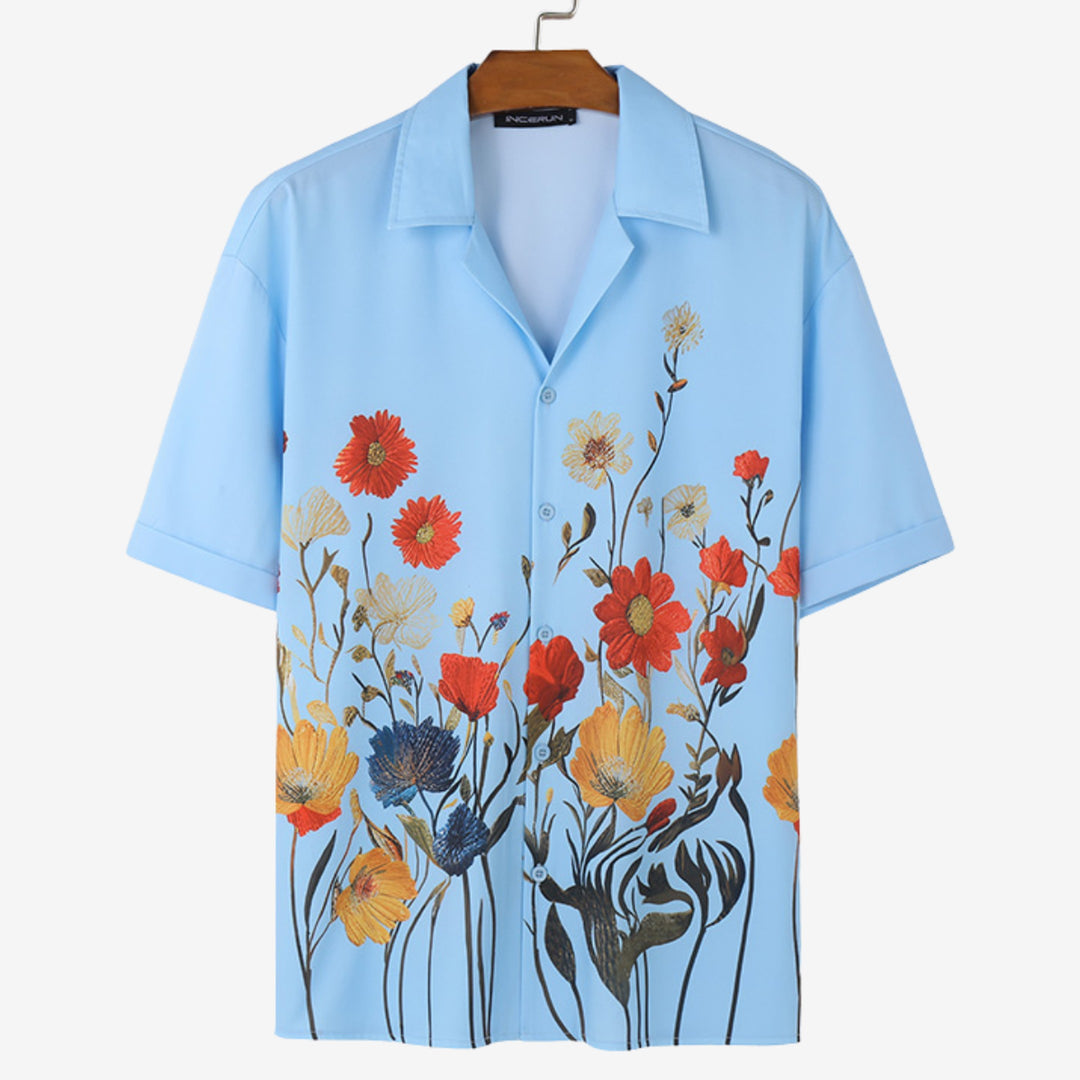 Men's Floral Print Shirt – Admiral Breathable Resort Style – view 6