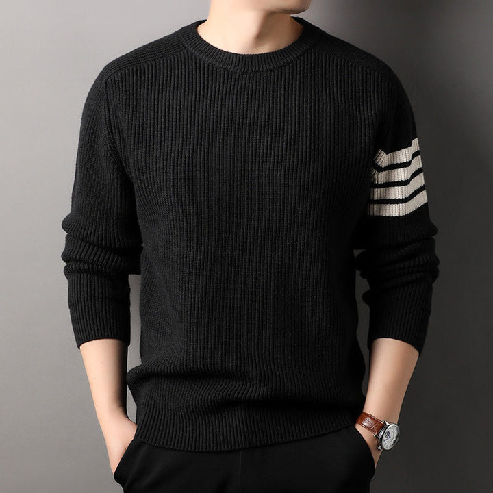 Men's Striped Knit Jumper – Dante Soft Sporty Sweater – view 5