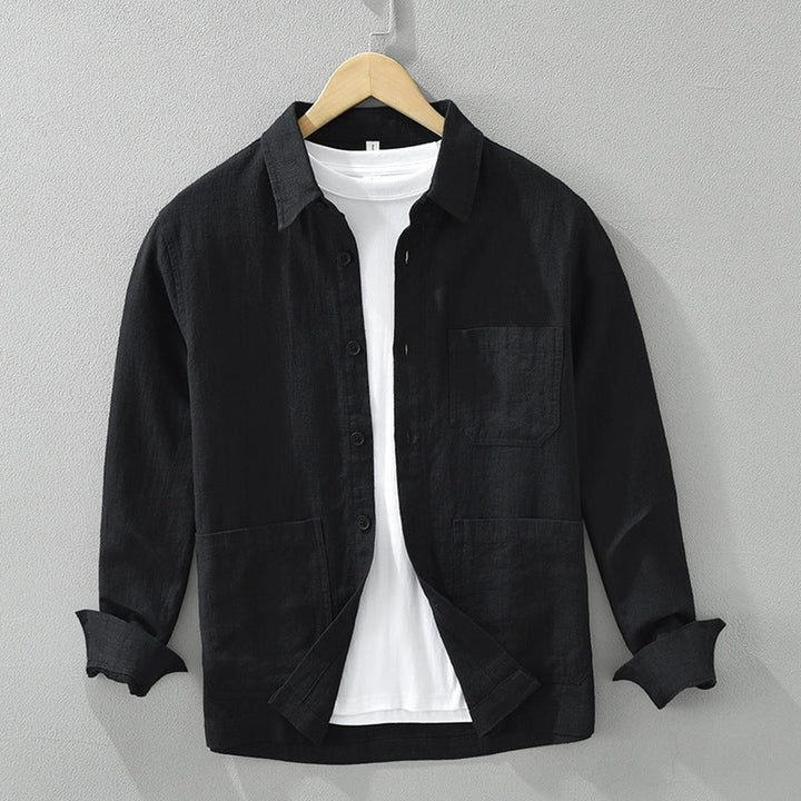 Men's Cotton Shacket – Button-Up Overshirt for Smart Layering – view 2