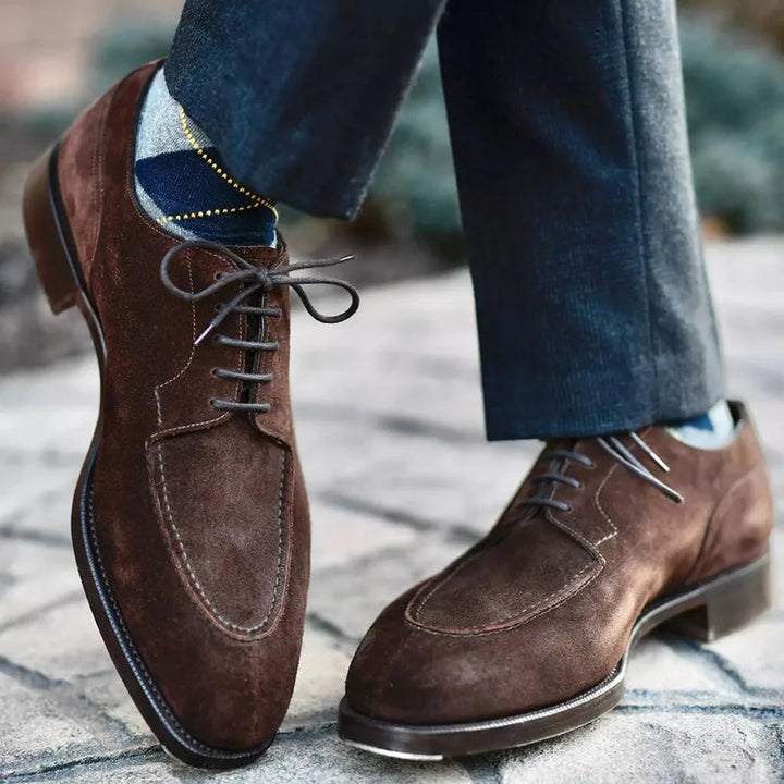 Men's Suede Oxford Shoes – Almond Toe Smart Dress Shoes – view 6