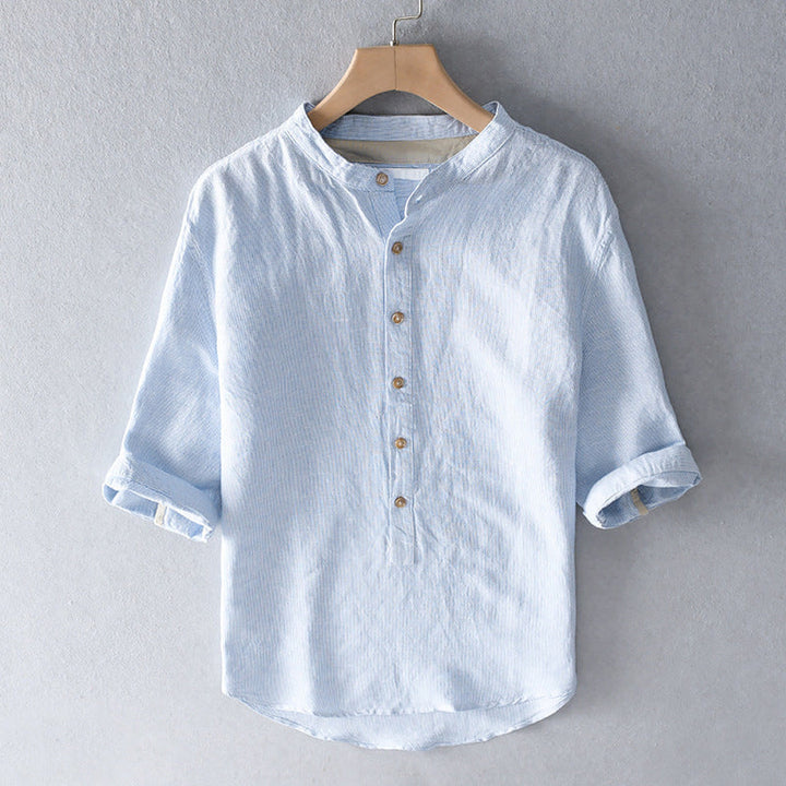 Men's Firenze Linen Blend Shirt – Tailored Smart-Casual Fit – view 2