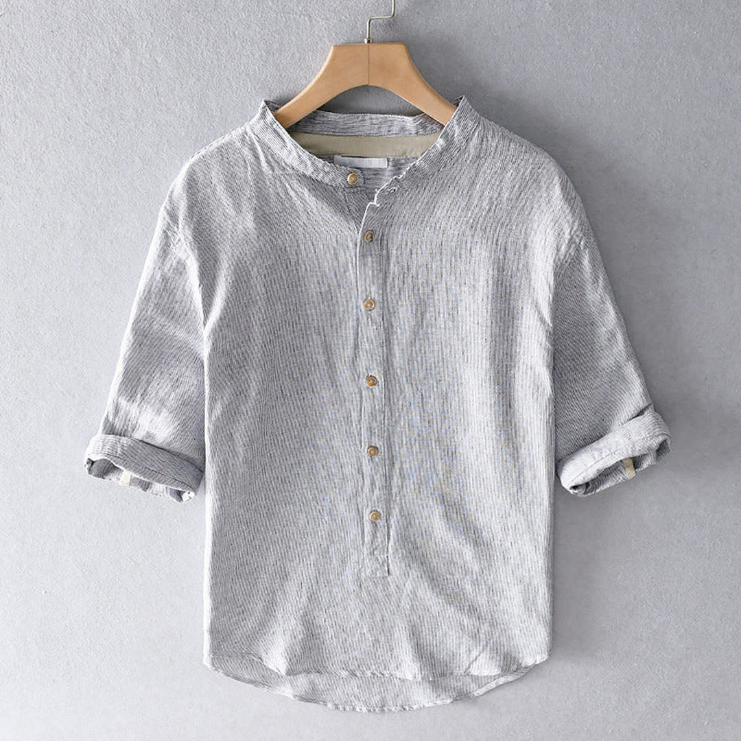 Men's Firenze Linen Blend Shirt – Tailored Smart-Casual Fit – view 3
