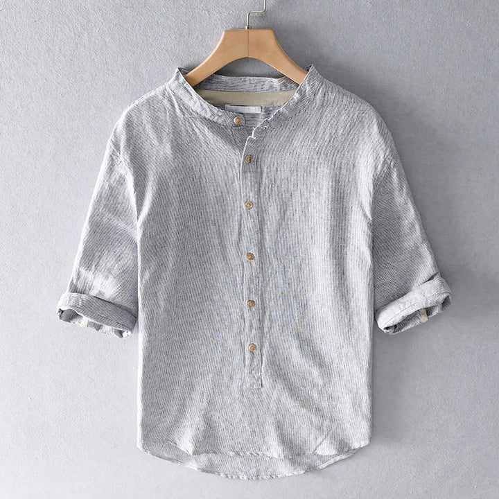 Men's Firenze Linen Blend Shirt – Tailored Smart-Casual Fit – view 3
