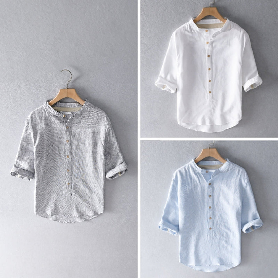 Men's Firenze Linen Blend Shirt – Tailored Smart-Casual Fit – view 4