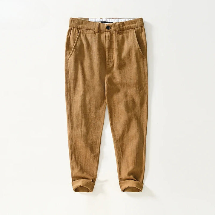 Men's Hemp Blend Straight Leg Trousers – Relaxed Summer Tailoring – view 2