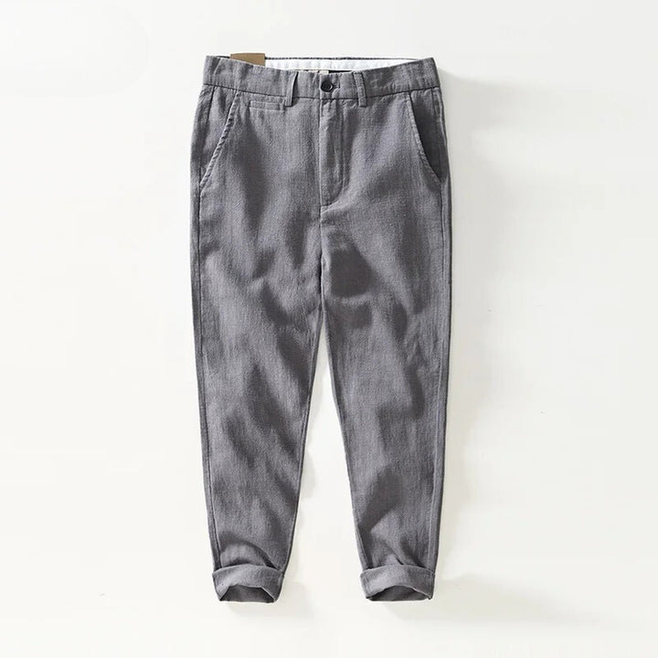 Men's Hemp Blend Straight Leg Trousers – Relaxed Summer Tailoring – view 4