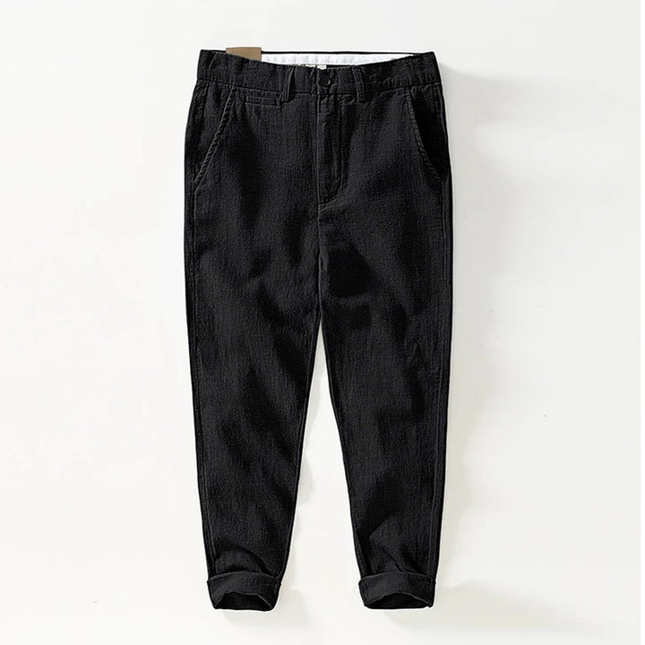 Men's Hemp Blend Straight Leg Trousers – Relaxed Summer Tailoring – view 5