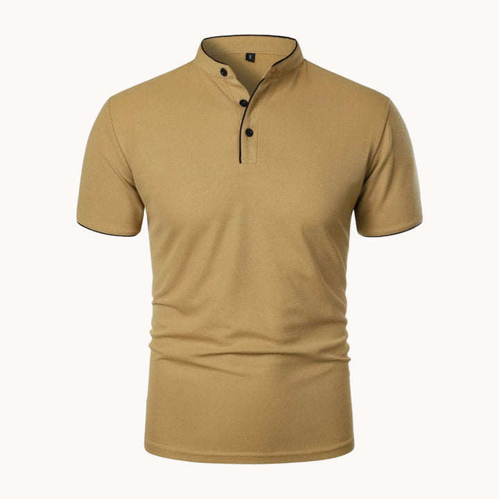 Men's Siena Cotton Polo Shirt – Classic Fit Everyday Smart-Casual – Khaki