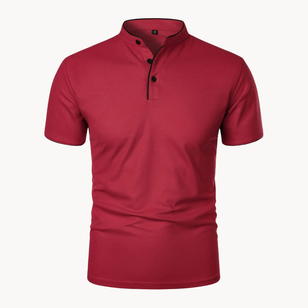 Men's Siena Cotton Polo Shirt – Classic Fit Everyday Smart-Casual – Red