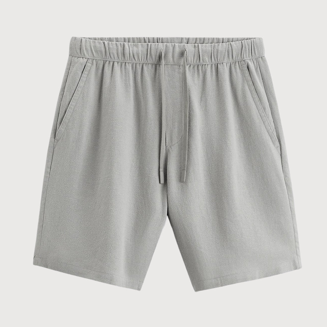 Men's Palermo Linen Shorts – Breathable Relaxed Summer Tailoring – Pearl Grey