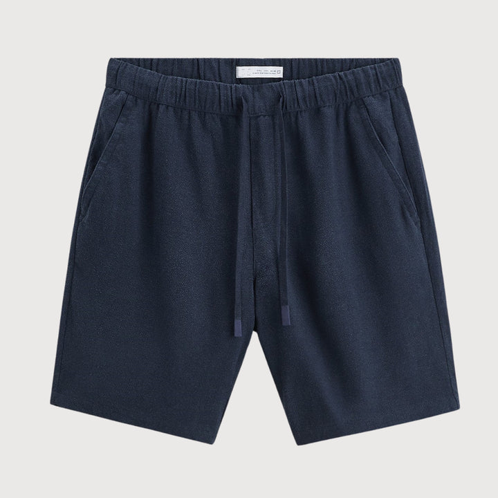 Men's Palermo Linen Shorts – Breathable Relaxed Summer Tailoring – Sea Blue