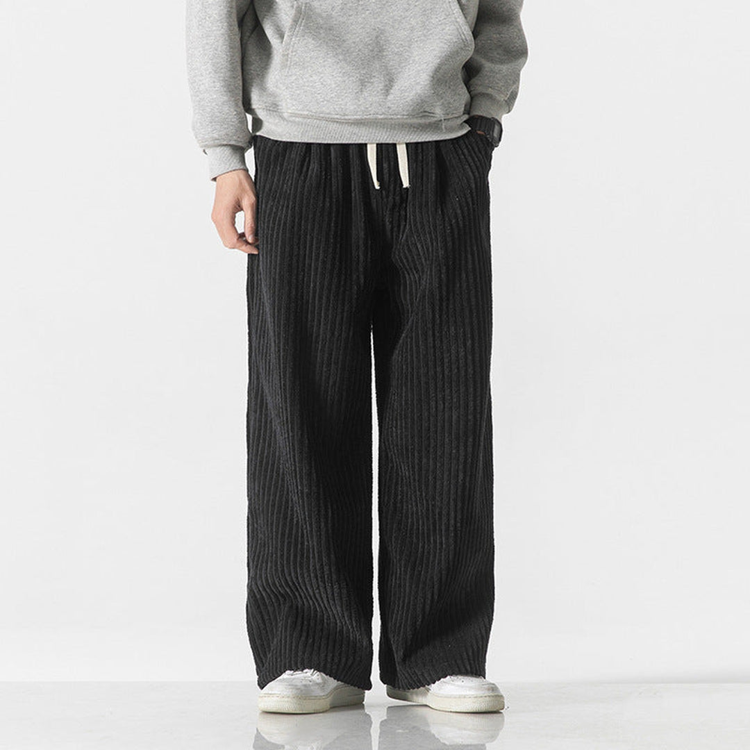 Men's Cotton Corduroy Trousers – Ibiza Wide-Leg Drawstring – view 7