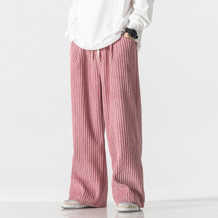 Men's Cotton Corduroy Trousers – Ibiza Wide-Leg Drawstring – view 9