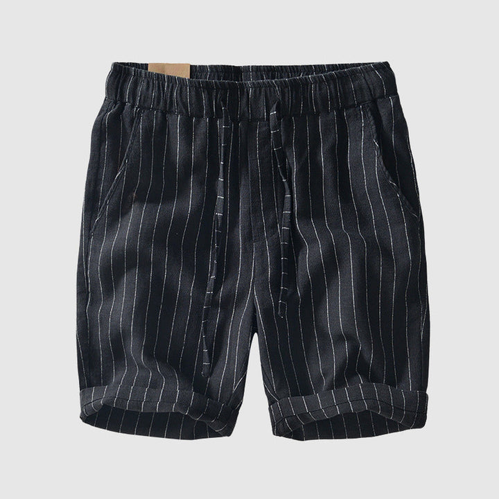 Men's Striped Linen Blend Shorts – Breathable Summer Style – view 2