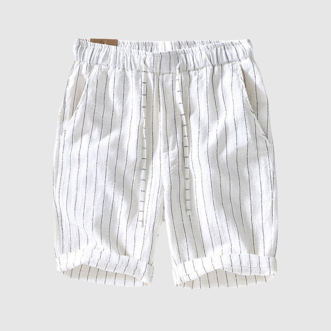 Men's Striped Linen Blend Shorts – Breathable Summer Style – view 3