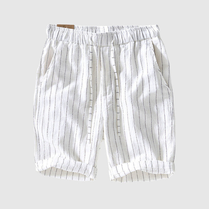 Men's Striped Linen Blend Shorts – Breathable Summer Style – view 3