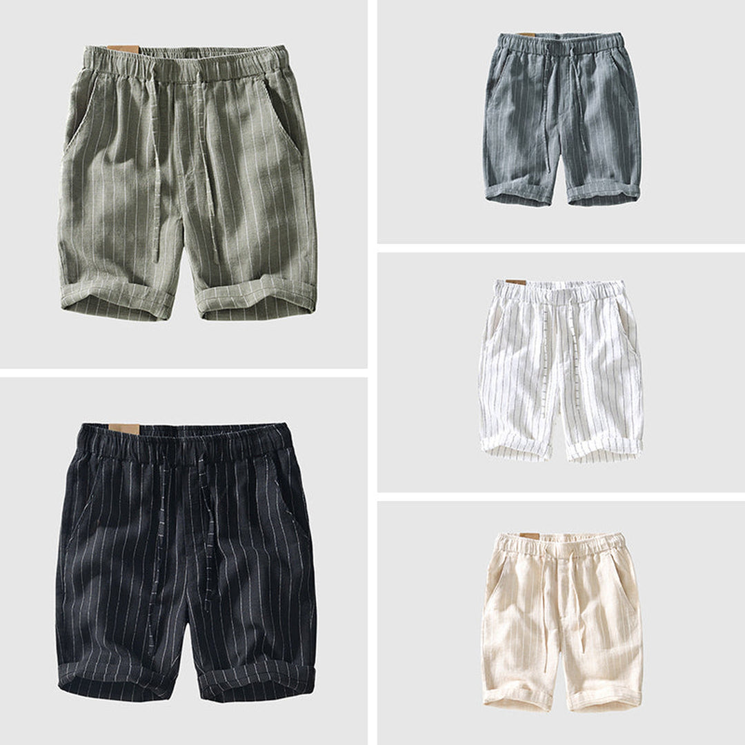 Men's Striped Linen Blend Shorts – Breathable Summer Style – view 6