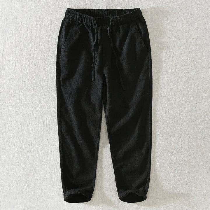 Men's Linen Relaxed-Fit Trousers – Breathable Japanese Style – view 7