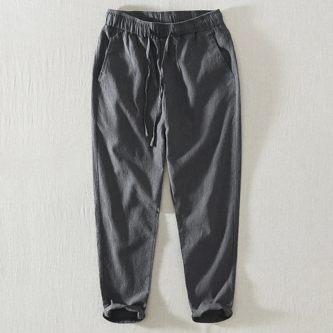 Men's Linen Relaxed-Fit Trousers – Breathable Japanese Style – view 6