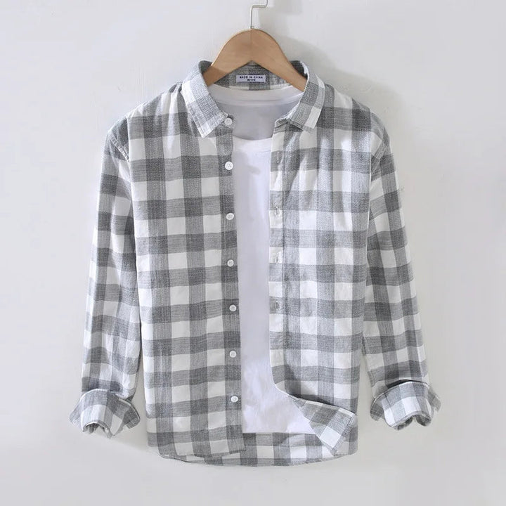 Men's Plaid Check Shirt – Relaxed Fit Everyday Casual Style – view 2