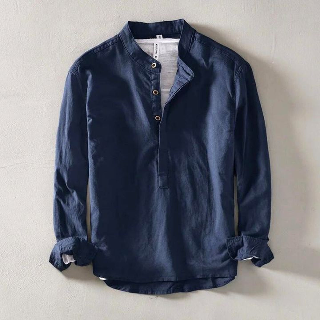Men's Lightweight Linen Shirt – Cool Breathable Summer Style – Grey