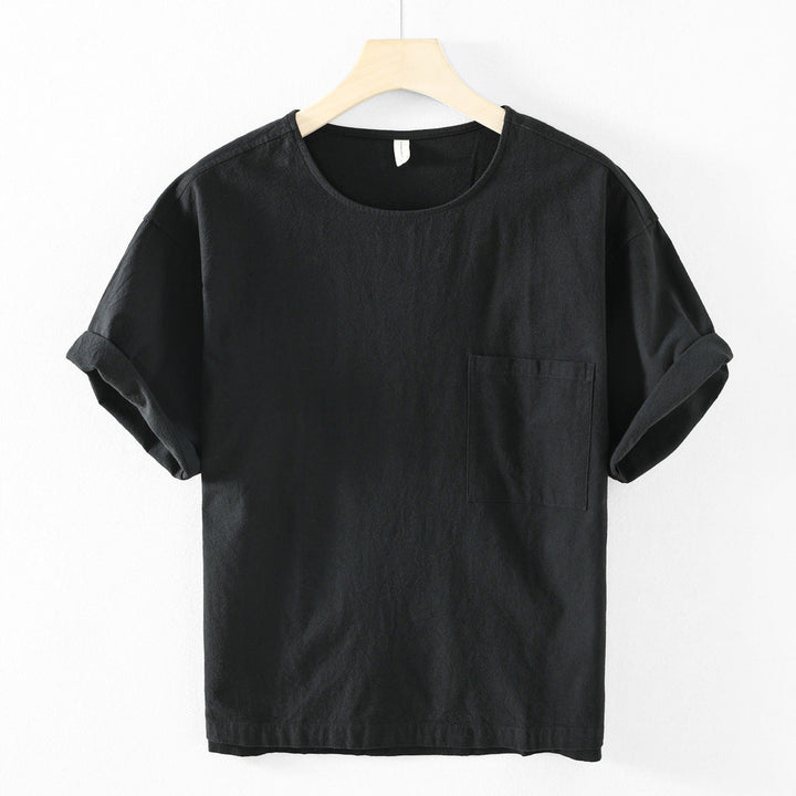 Men's Bordeaux Cotton T-Shirt – Relaxed Fit Everyday Essential – Dark Grey
