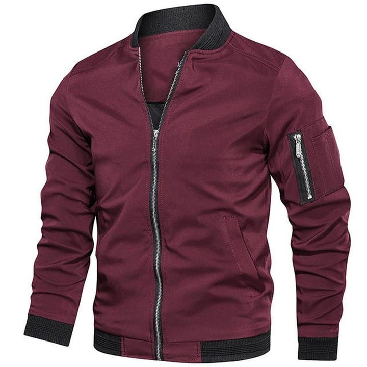Men's Alpine Bomber Jacket – Warm Lined Polyester Winter Layer – Blue