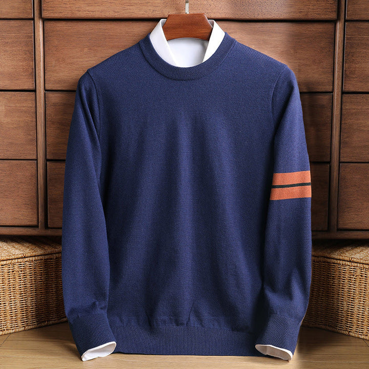 Men's Wool Blend Crew Neck Jumper – Warm Knitted Everyday Layer – view 2