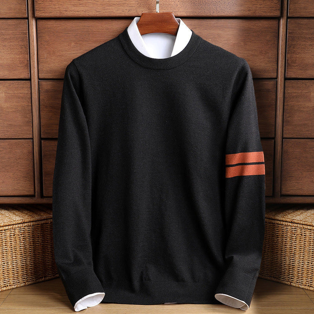 Men's Wool Blend Crew Neck Jumper – Warm Knitted Everyday Layer – view 3