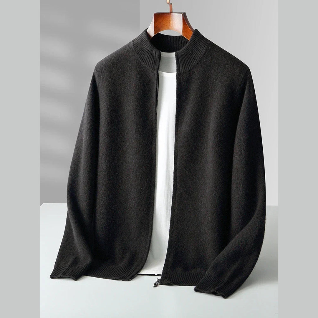 Men's Florenzo Merino Wool Zip-Up Cardigan – Everyday Layering – view 4