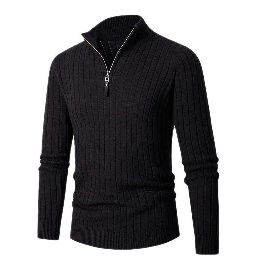 Men's Zephyr Cashmere Half-Zip Jumper – Soft Knit Funnel Neck – view 4